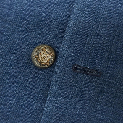 【中古】ラルディーニ LARDINI コットンリネン ダブルジャケット ライトネイビー【 48 】【 状態ランクB 】【 メンズ 】