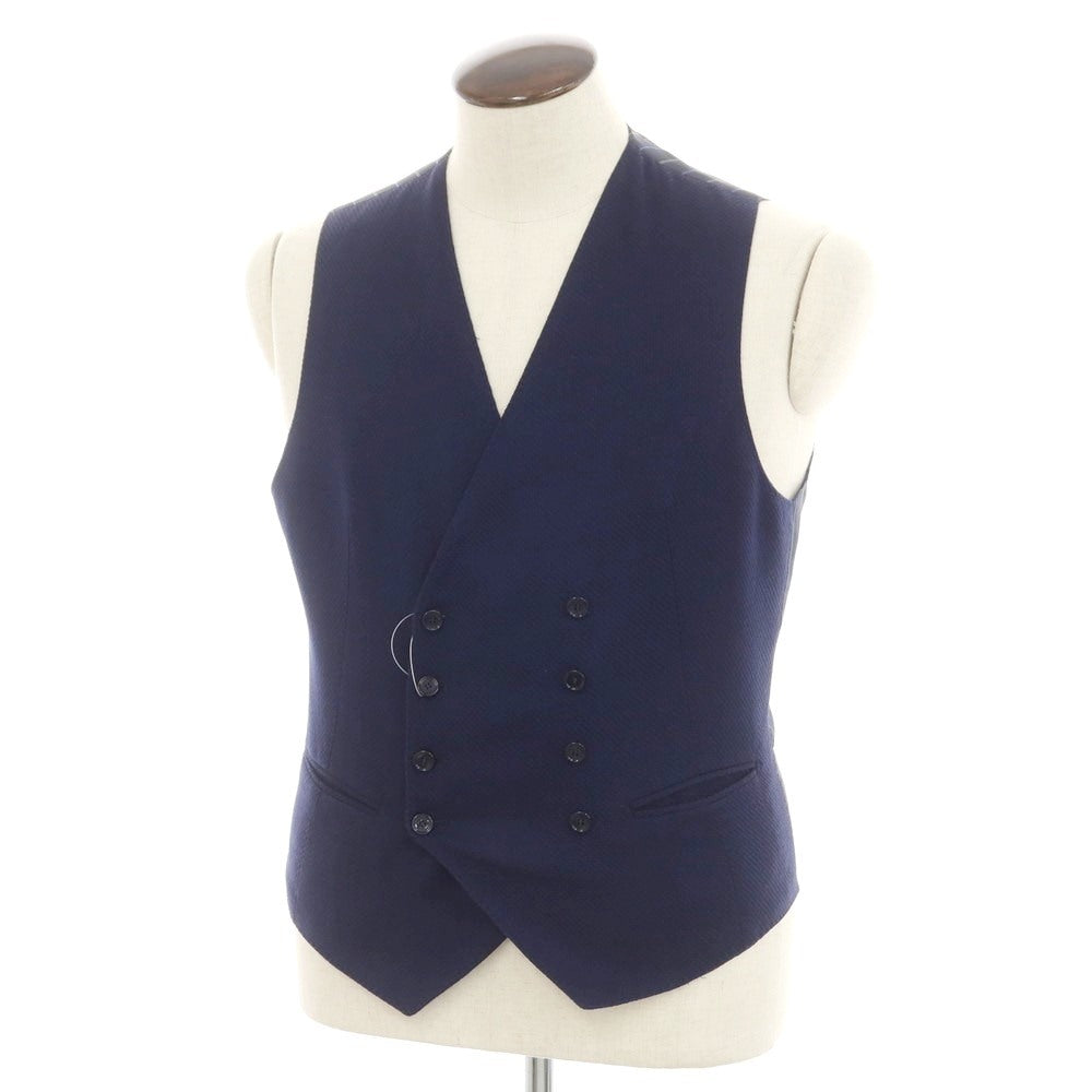 [Used] TAGLIATORE Wool double gilet vest navy [50] [Condition rank B] [Men&