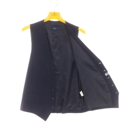 [Used] Giannetto Seersucker Cotton Gilet Vest Navy [50] [Condition Rank B] [Men&