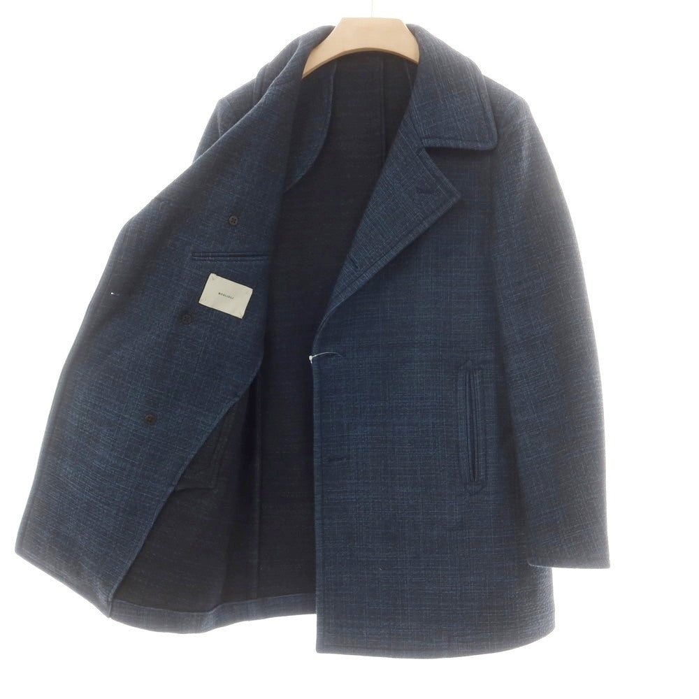 【中古】ボリオリ BOGLIOLI ウールコットンナイロン ピーコート ネイビー【 44 】【 状態ランクB 】【 メンズ 】