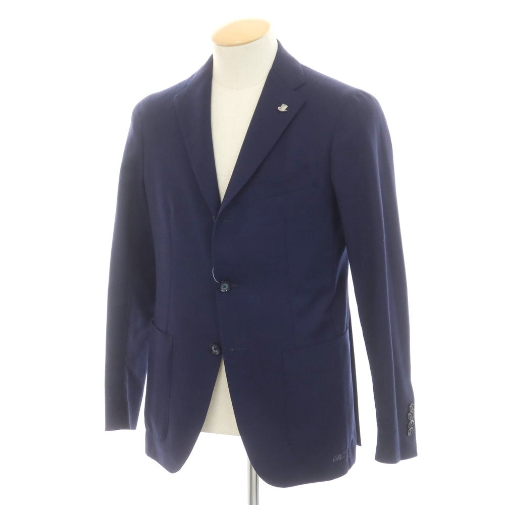 【中古】タリアトーレ TAGLIATORE ウール テーラードジャケット ネイビー【 44 】【 状態ランクC 】【 メンズ 】