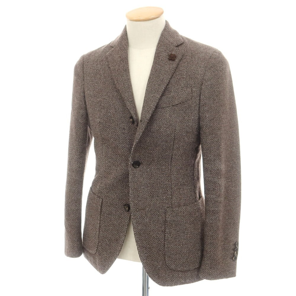 【中古】ラルディーニ LARDINI ウールポリエステル テーラードジャケット ブラウン【 42 】【 状態ランクC 】【 メンズ 】