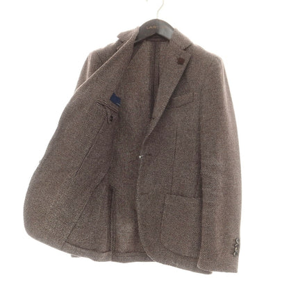 【中古】ラルディーニ LARDINI ウールポリエステル テーラードジャケット ブラウン【 42 】【 状態ランクC 】【 メンズ 】