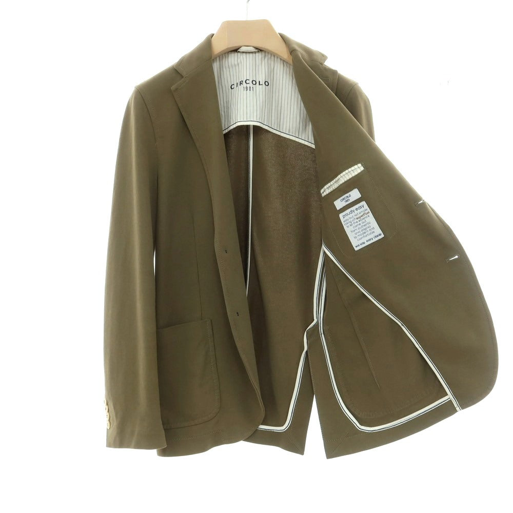 [Used] CIRCOLO 1901 Cotton Jersey Set-up Suit Olive [44] [Condition Rank C] [Men&