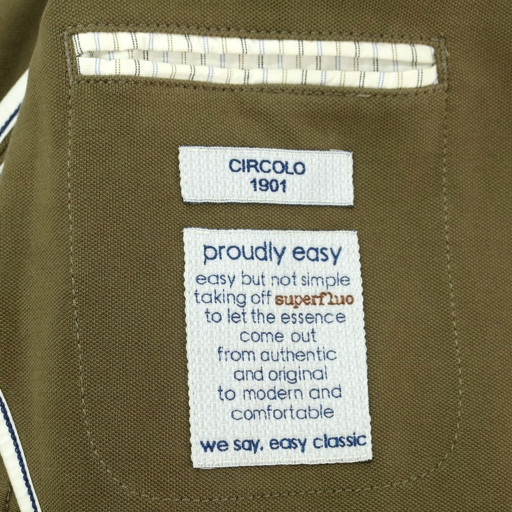 [Used] CIRCOLO 1901 Cotton Jersey Set-up Suit Olive [44] [Condition Rank C] [Men&