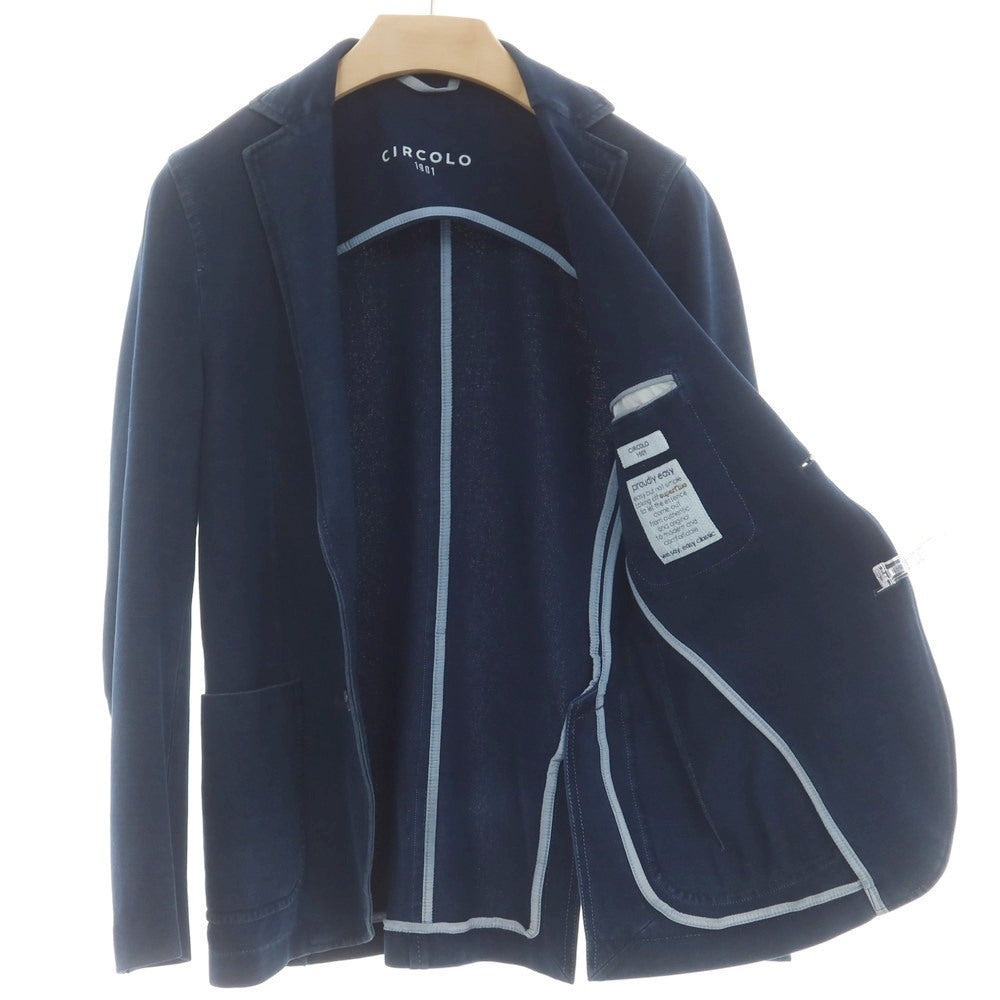 【中古】チルコロ1901 CIRCOLO 1901 ジャージー コットン カジュアルジャケット ネイビー【サイズ44】【 状態ランクC 】【 メンズ 】[EPD]