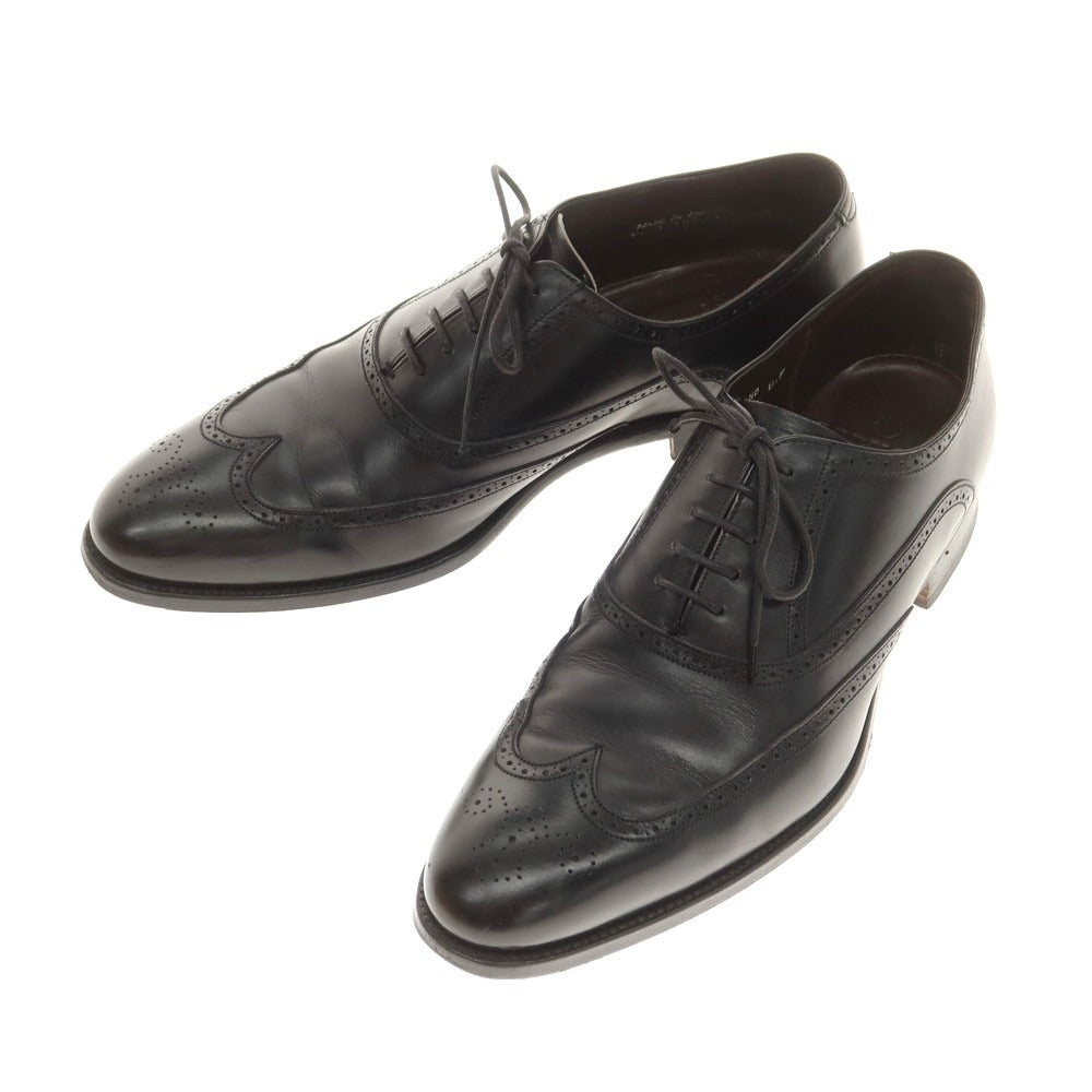 【中古】グレンソン GRENSON カーフ ウイングチップ ドレスシューズ ブラック【 8F 】【 状態ランクC 】【 メンズ 】