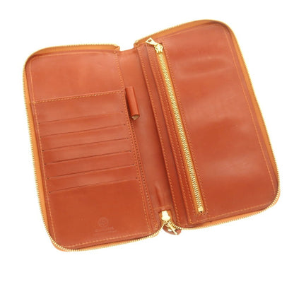 【中古】グレンロイヤル GLENROYAL ブライドルレザー ジップアラウンド 長財布 レディッシュブラウン【 状態ランクB 】【 メンズ 】