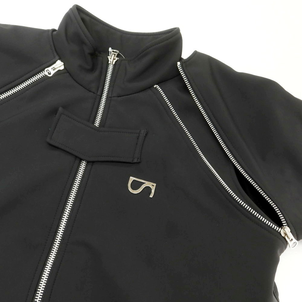 【中古】シュープ SHOOP 2WAY ポリエステル系 スタンドカラー ロングコート ブラック【 表記なし（L位） 】【 状態ランクC 】【 メンズ 】