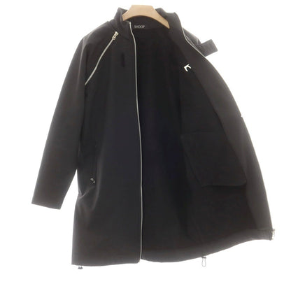 【中古】シュープ SHOOP 2WAY ポリエステル系 スタンドカラー ロングコート ブラック【 表記なし（L位） 】【 状態ランクC 】【 メンズ 】