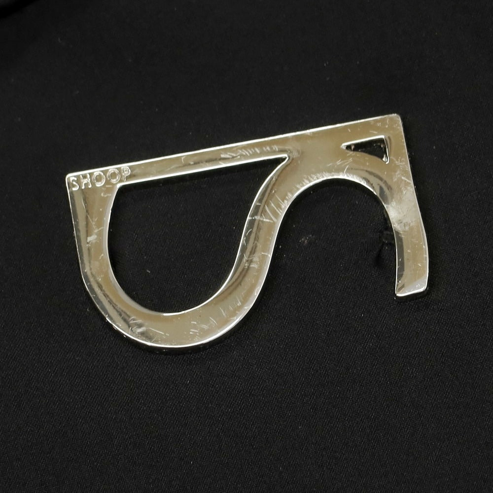 【中古】シュープ SHOOP 2WAY ポリエステル系 スタンドカラー ロングコート ブラック【サイズ表記なし（L位）】【 状態ランクC 】【 メンズ 】[DPD]