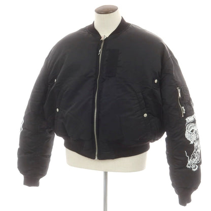 【中古】エイチアンドエム H&amp;M × HERON PRESTON ナイロン MA-1 中綿ブルゾン ブラックxオレンジ【 L 】【 状態ランクA 】【 メンズ 】