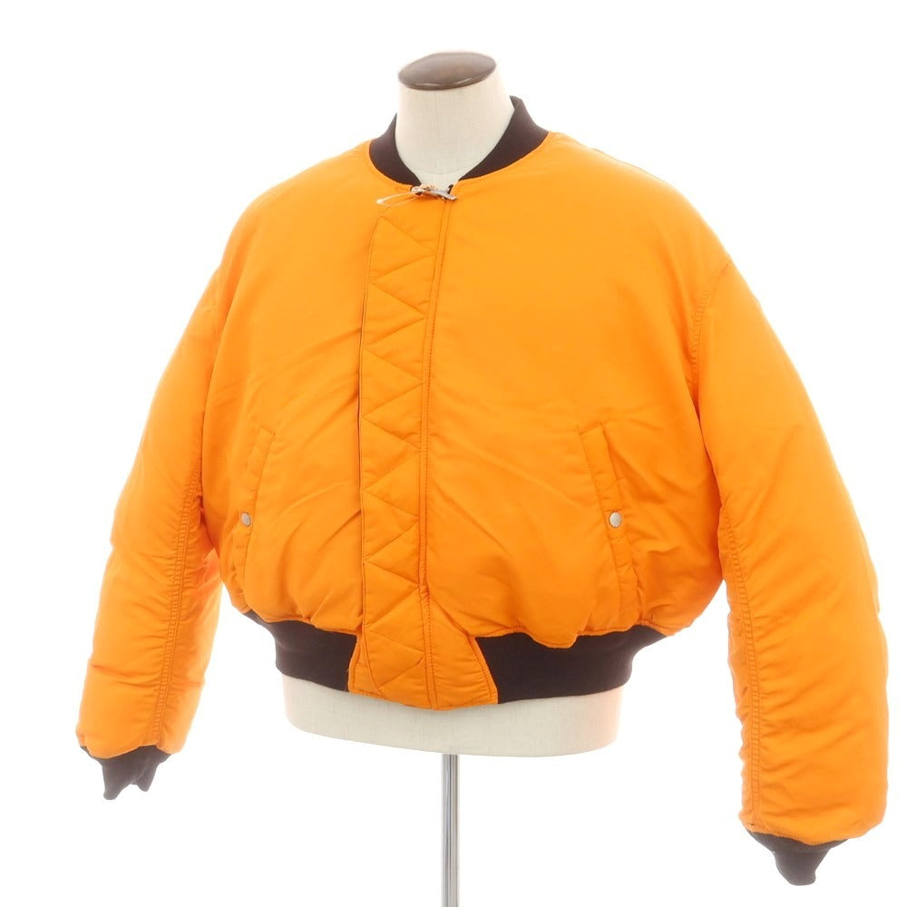 【中古】エイチアンドエム H&amp;M × HERON PRESTON ナイロン MA-1 中綿ブルゾン ブラックxオレンジ【 L 】【 状態ランクA 】【 メンズ 】