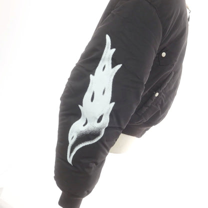 【中古】エイチアンドエム H&amp;M × HERON PRESTON ナイロン MA-1 中綿ブルゾン ブラックxオレンジ【 L 】【 状態ランクA 】【 メンズ 】