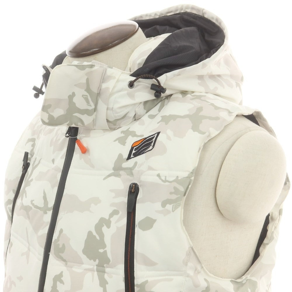 【中古】ヒョウドウプロダクツ HYOD PRODUCTS ポリエステル カモフラ柄 ダウンベスト ホワイト【 LL 】【 状態ランクB 】【 メンズ 】