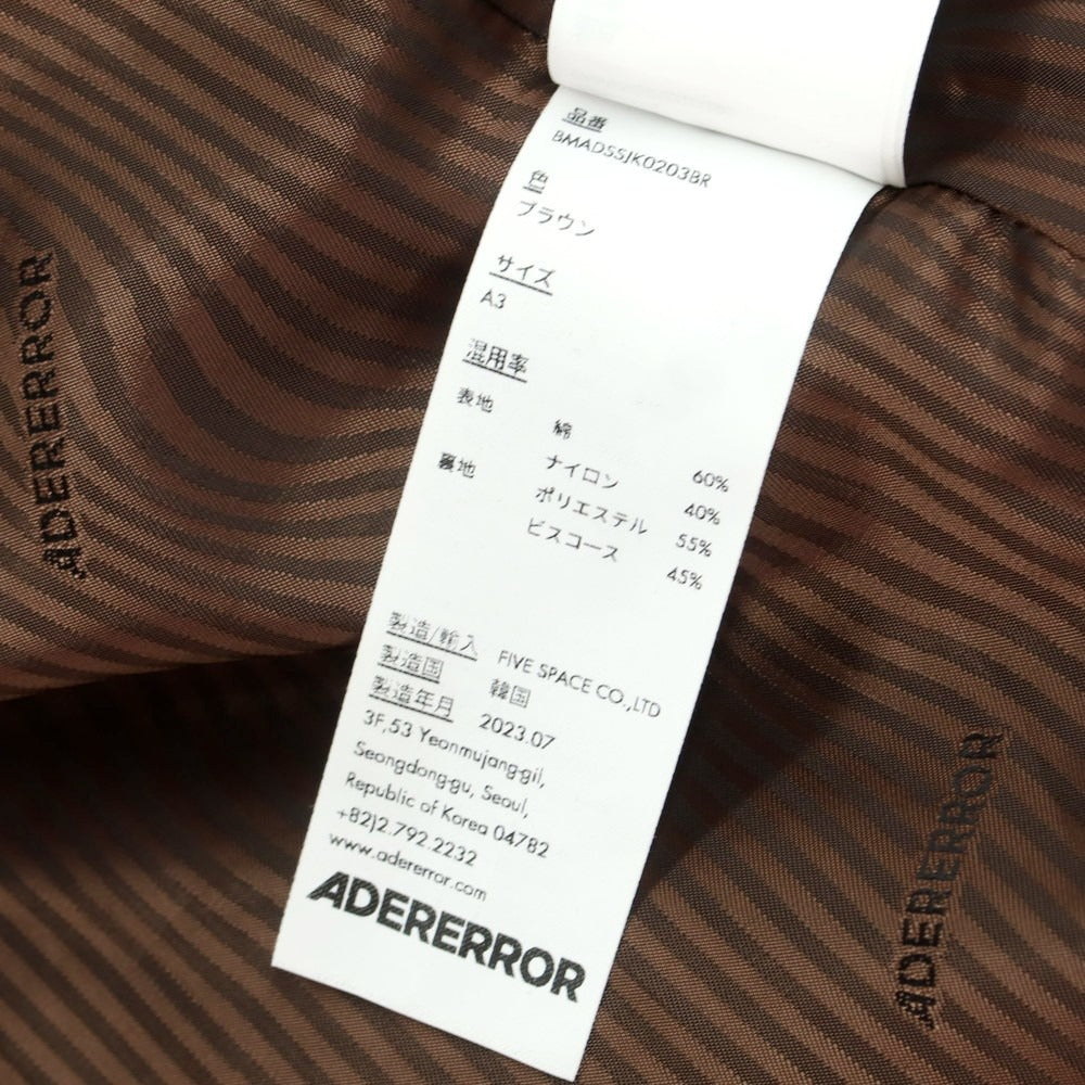[Used] ADER error Cotton Nylon Plue Windbreaker Mountain Parka Brown [A3 (L)] [Condition Rank B] [Men&