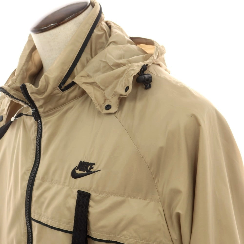 【中古】ナイキ NIKE ポリエステル パッカブル ダブルジップ シェルジャケット ベージュ【サイズXL】【 状態ランクB 】【 メンズ 】[DPD]
