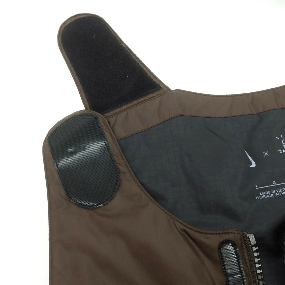 【中古】ナイキ NIKE × TRAVIS SCOTT ポリエステル 中綿ベスト ブラウン【 L 】【 状態ランクB 】【 メンズ 】