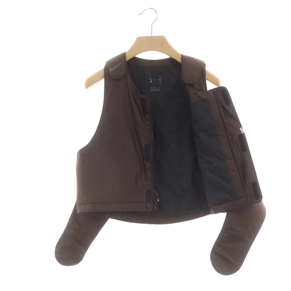 【中古】ナイキ NIKE × TRAVIS SCOTT ポリエステル 中綿ベスト ブラウン【 L 】【 状態ランクB 】【 メンズ 】