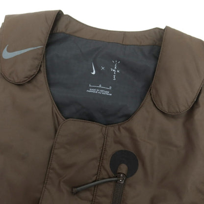 【中古】ナイキ NIKE × TRAVIS SCOTT ポリエステル 中綿ベスト ブラウン【 L 】【 状態ランクB 】【 メンズ 】