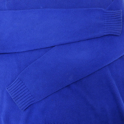 【中古】ポロ ラルフローレン Polo Ralph Lauren ミドルゲージ コットン クルーネック プルオーバーニット ロイヤルブルー【 L 】【 状態ランクC 】【 メンズ 】