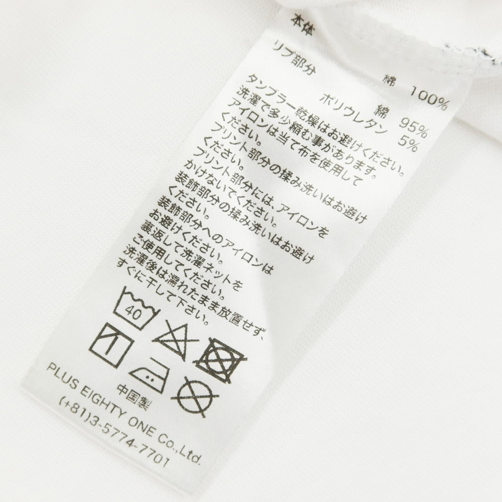 [Used] SUPPLIER Cotton Crew Neck Long Sleeve T-Shirt White x Black [XL] [Condition Rank B] [Men&