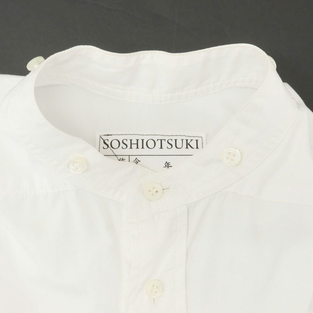 [Used] SOSHIOTSUKI Cotton Tie Shirt White [No size indicated (M size)] [Condition Rank C] [Men&