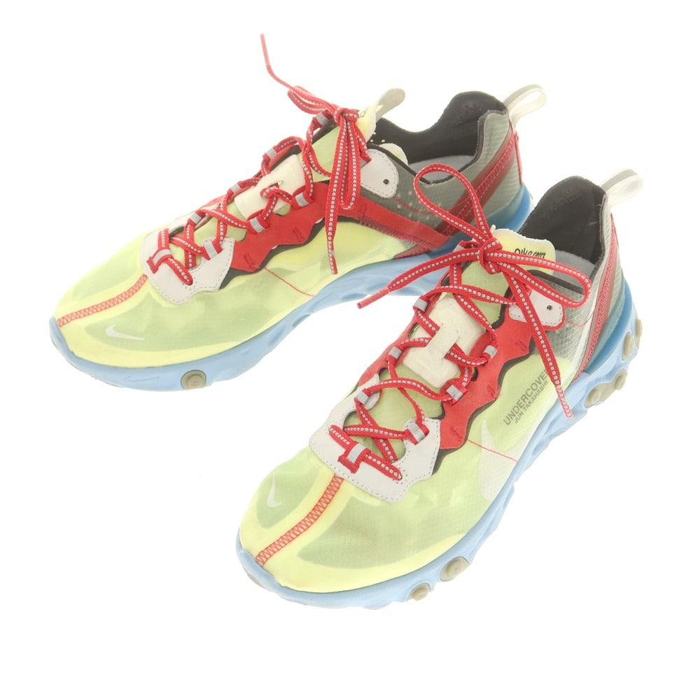 [Used] UNDERCOVER x NIKE REACT ELEMENT 87 Sneakers Light Green x Red [27.5cm] [Condition Rank B] [Men&