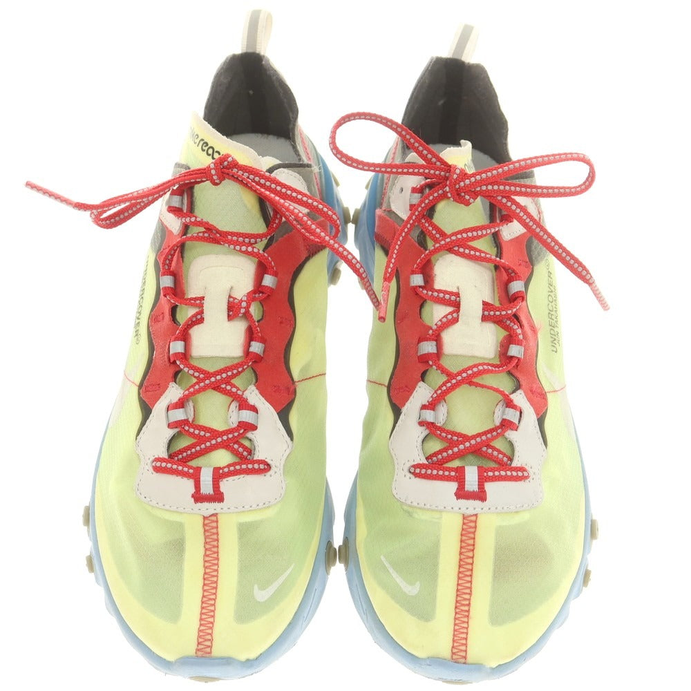 [Used] UNDERCOVER x NIKE REACT ELEMENT 87 Sneakers Light Green x Red [27.5cm] [Condition Rank B] [Men&