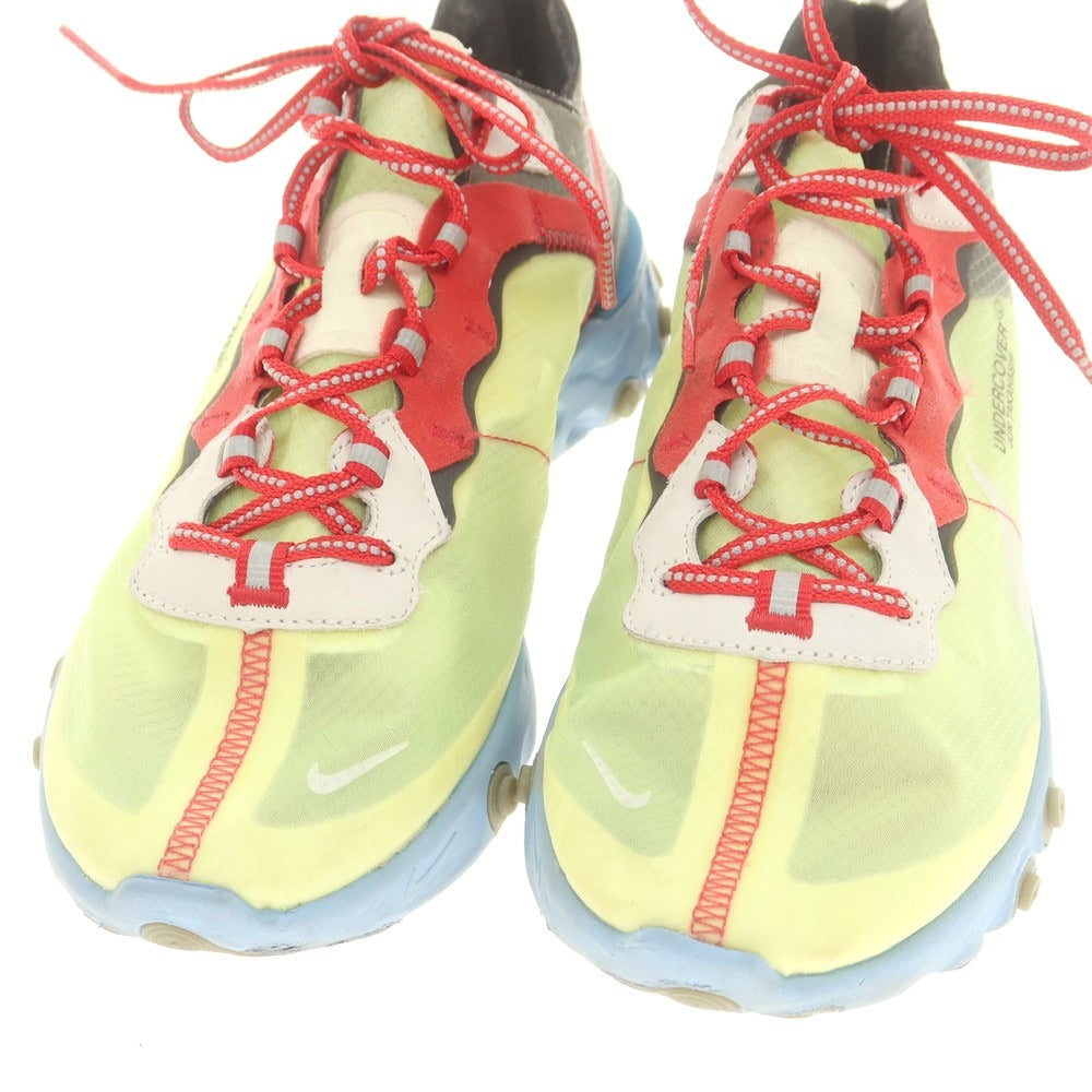 [Used] UNDERCOVER x NIKE REACT ELEMENT 87 Sneakers Light Green x Red [27.5cm] [Condition Rank B] [Men&