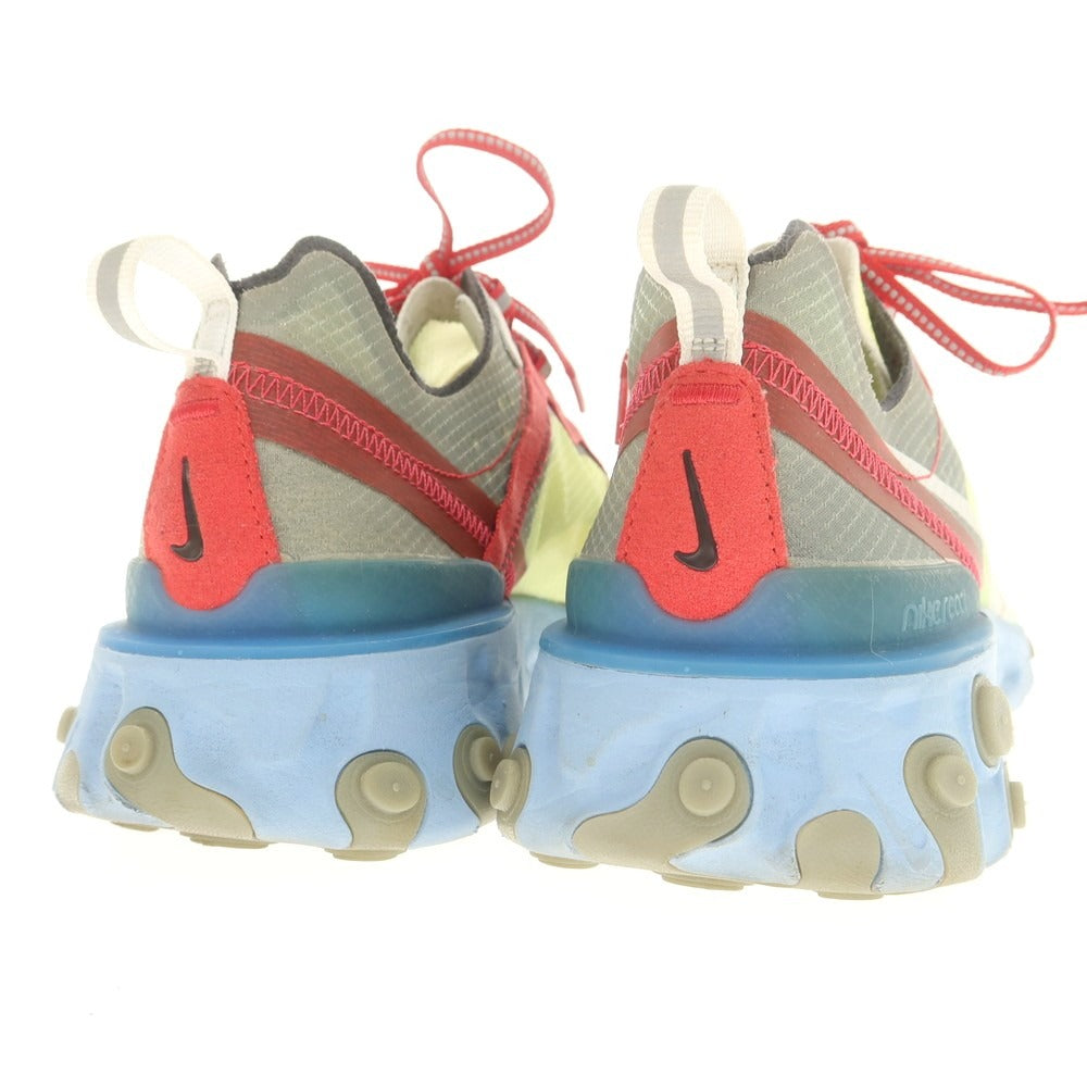 [Used] UNDERCOVER x NIKE REACT ELEMENT 87 Sneakers Light Green x Red [27.5cm] [Condition Rank B] [Men&