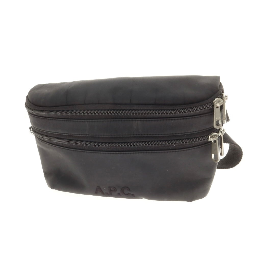 【中古】アーペーセー A.P.C. ナイロン ウエストバッグ ブラック【 状態ランクB 】【 メンズ 】