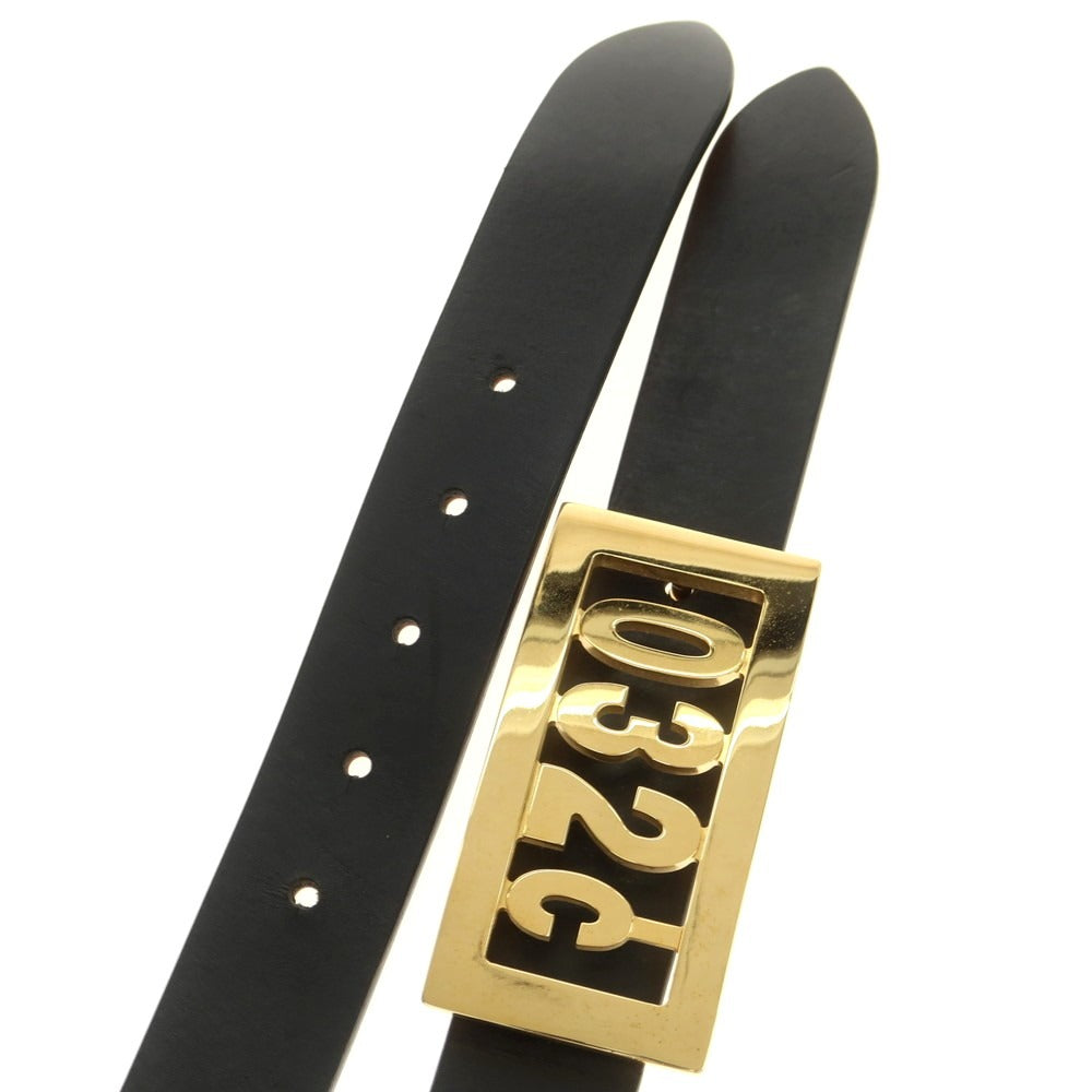 [Used] 032c Logo Buckle Leather Belt Black [ML] [Condition Rank B] [Men&
