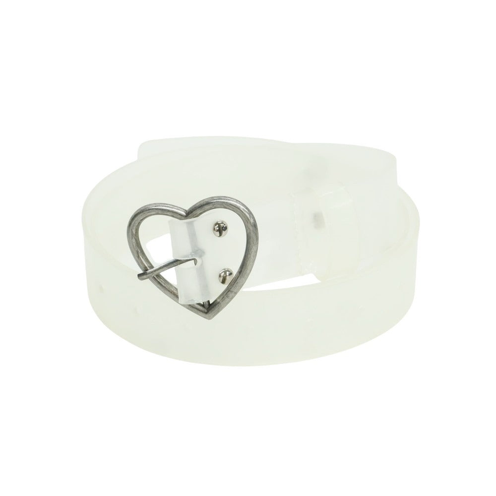 [Used] MARTIN ROSE Heart Buckle Belt Clear White [O/S] [Condition Rank C] [Men&