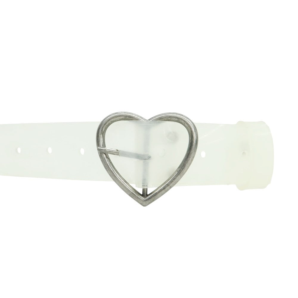 [Used] MARTIN ROSE Heart Buckle Belt Clear White [O/S] [Condition Rank C] [Men&