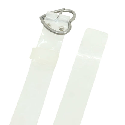 [Used] MARTIN ROSE Heart Buckle Belt Clear White [O/S] [Condition Rank C] [Men&
