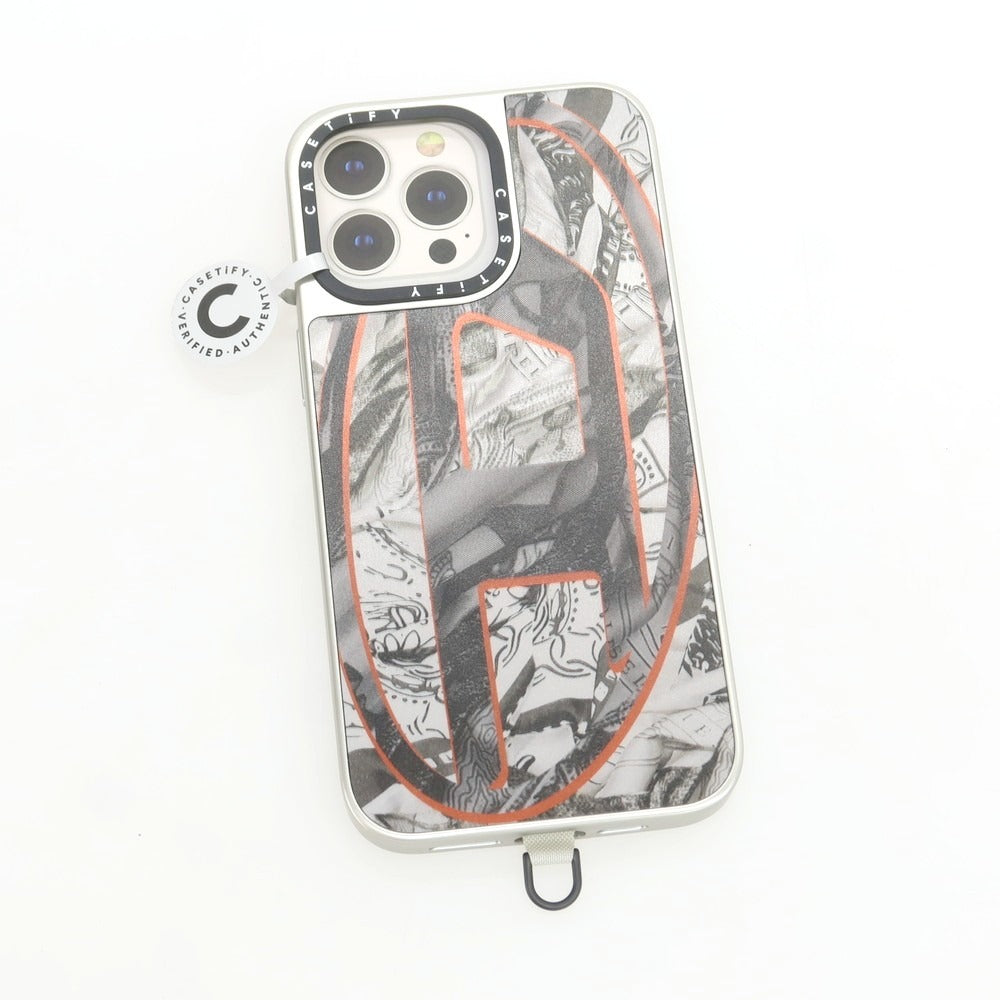【中古】ディーゼル DIESEL iPhone15 Pro MAX用 スマホケース シルバーグレー【 状態ランクA 】【 ユニセックス 】