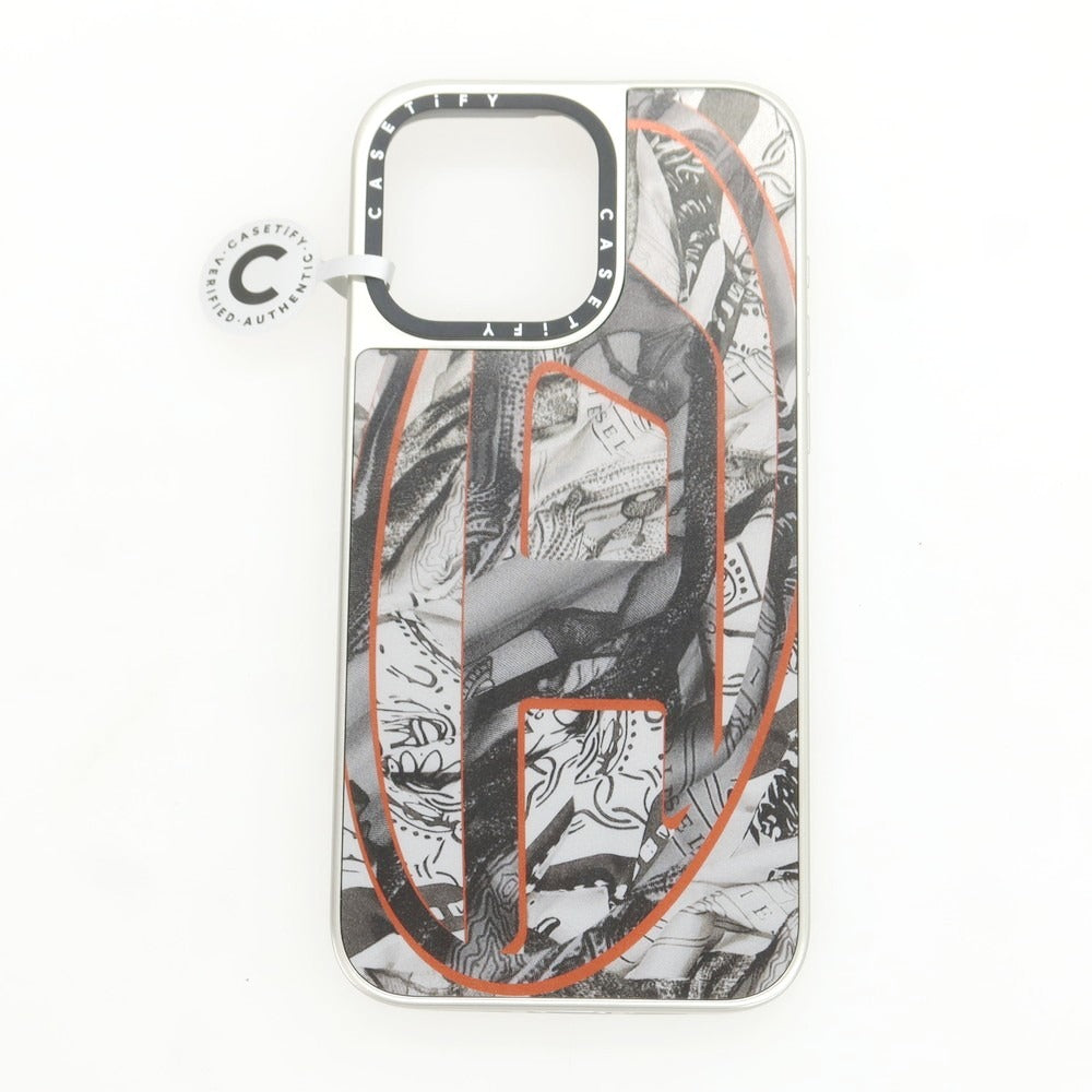 【中古】ディーゼル DIESEL iPhone15 Pro MAX用 スマホケース シルバーグレー【 状態ランクA 】【 ユニセックス 】