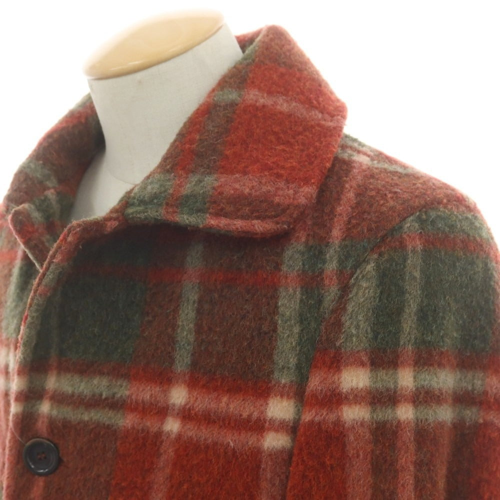 【中古】チャットシーウィン chat c win ウールナイロン チェック ワークジャケット レッドxグリーン【 44 】【 状態ランクA 】【 メンズ 】