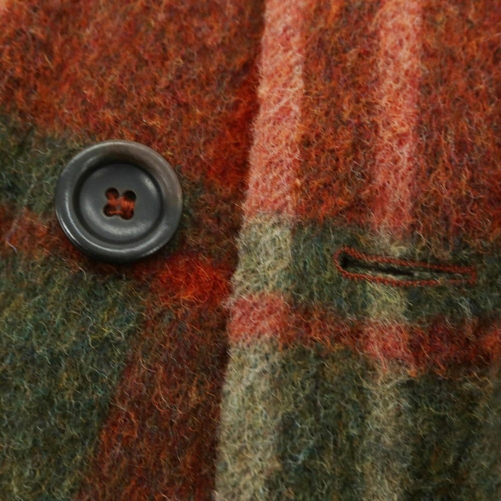 【中古】チャットシーウィン chat c win ウールナイロン チェック ワークジャケット レッドxグリーン【 44 】【 状態ランクA 】【 メンズ 】