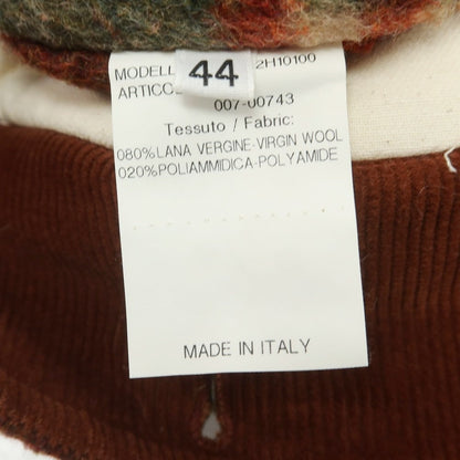 【中古】チャットシーウィン chat c win ウールナイロン チェック ワークジャケット レッドxグリーン【 44 】【 状態ランクA 】【 メンズ 】