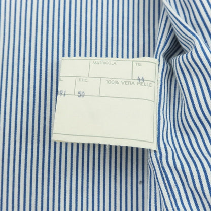 【中古】チンクアンタ Cinquanta ジップアップ レザーブルゾン ネイビー【 44 】【 状態ランクB 】【 メンズ 】