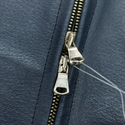 【中古】チンクアンタ Cinquanta ジップアップ レザーブルゾン ネイビー【 44 】【 状態ランクB 】【 メンズ 】