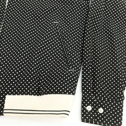 【中古】フレッドペリー FRED PERRY コットン ドット スタンドカラー ダブルジップ ブルゾン ブラックxホワイト【 M 】【 状態ランクC 】【 メンズ 】