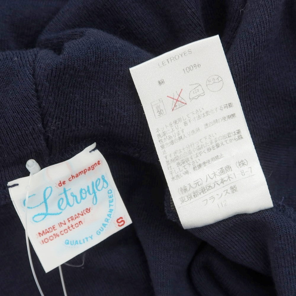 【中古】ルトロワ Letroyes ハイゲージ コットン ニット ダブルジップ パーカー ネイビー【 S 】【 状態ランクC 】【 メンズ 】