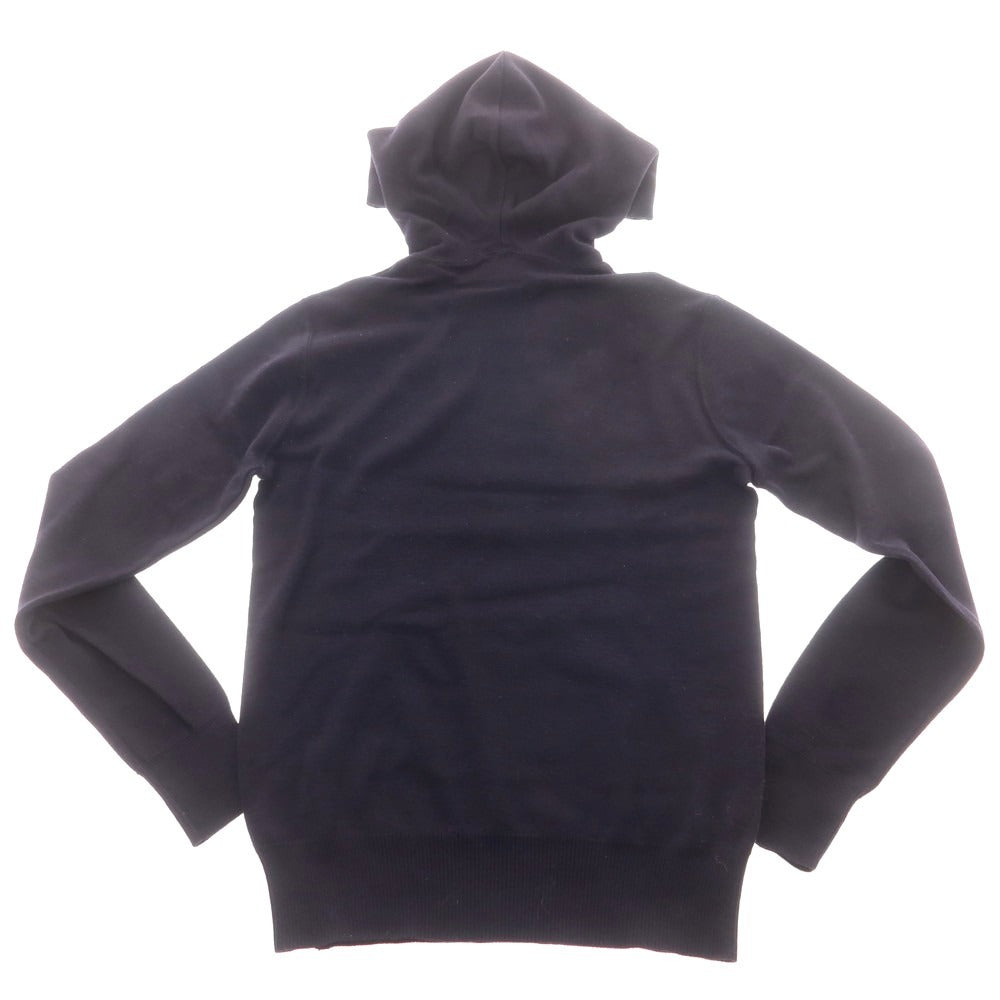 【中古】ルトロワ Letroyes ハイゲージ ウール ニット プルオーバー パーカー ダークネイビー【 M 】【 状態ランクB 】【 メンズ 】