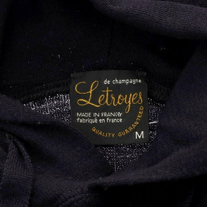【中古】ルトロワ Letroyes ハイゲージ ウール ニット プルオーバー パーカー ダークネイビー【 M 】【 状態ランクB 】【 メンズ 】