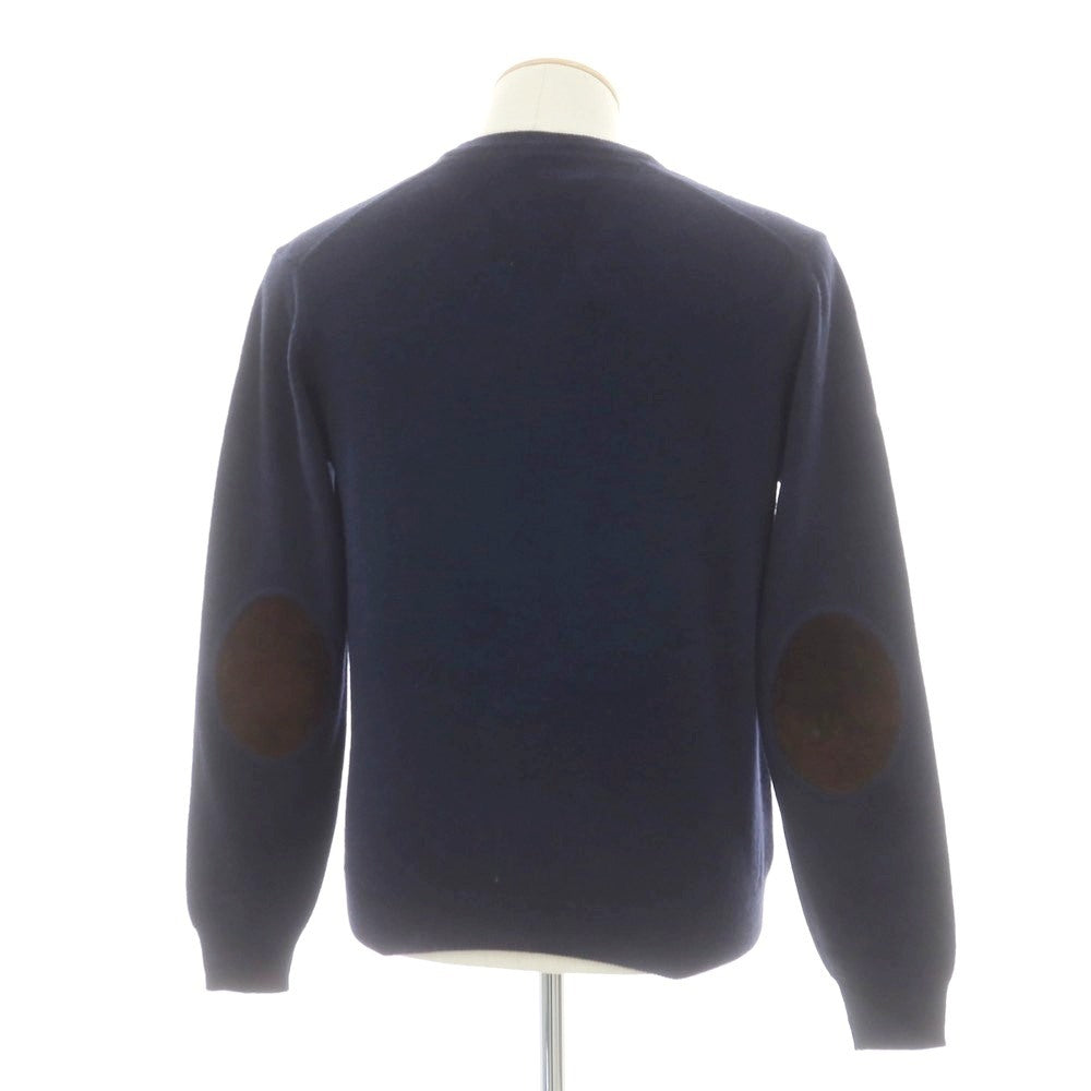【中古】ハケットロンドン HACKETT LONDON ウールシルクカシミヤ Vネック プルオーバーニット ネイビー【サイズS】【 状態ランクB 】【 メンズ 】[DPD]