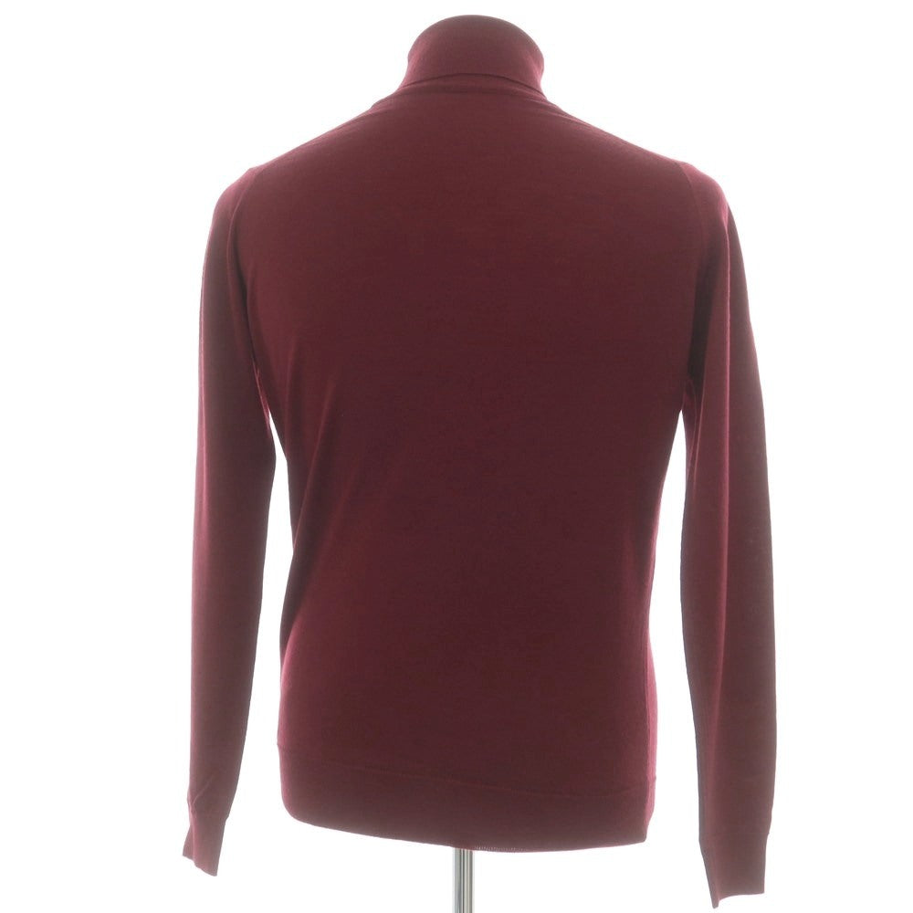 【中古】ジョンスメドレー JOHN SMEDLEY ハイゲージ ウール タートルネック プルオーバーニット バーガンディ【 S 】【 状態ランクA 】【 メンズ 】