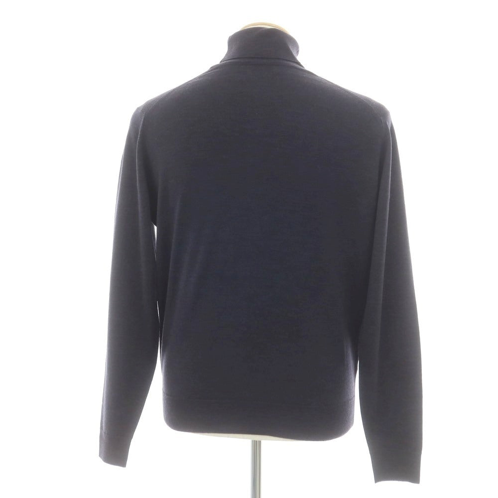【中古】ジョンスメドレー JOHN SMEDLEY ハイゲージ ウール タートルネック プルオーバーニット グレイッシュネイビー【 S 】【 状態ランクA 】【 メンズ 】